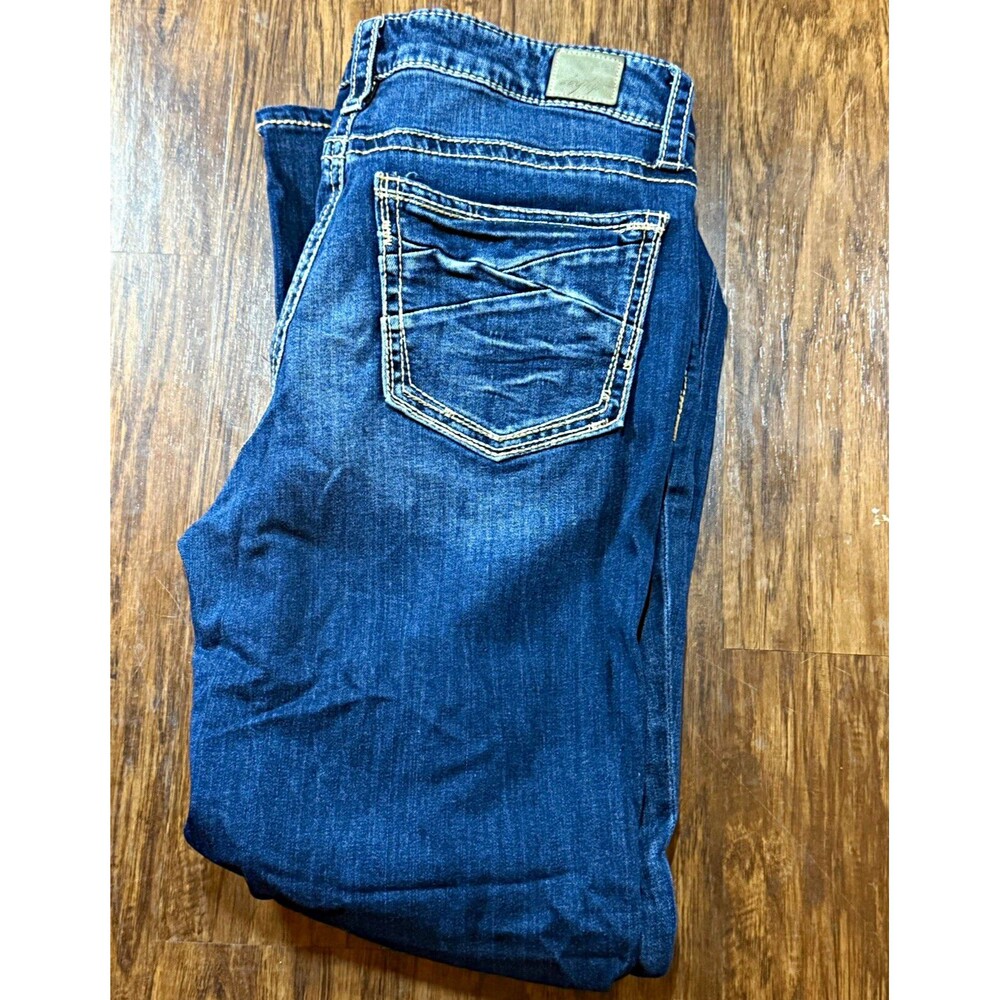 Daytrip Virgo Bootcut Women’s Jeans Size 33R Blue Dark Wash Stretch 5-Pocket